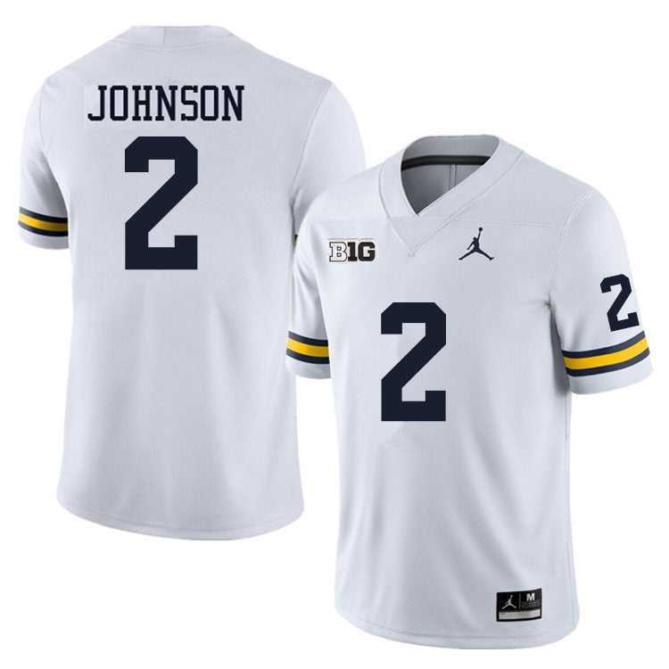 Men%27s Michigan Wolverines #2 Will Johnson White Stitched Jersey Dzhi->texas longhorns->NCAA Jersey